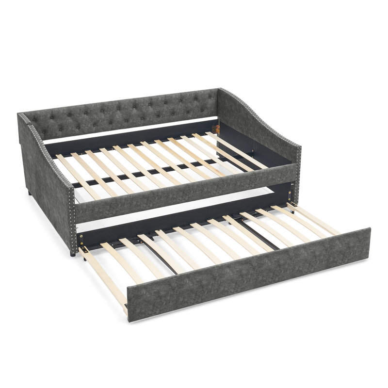 Multifunctional Daybed With Usb, Polyester Upholstery And Space-saving Design