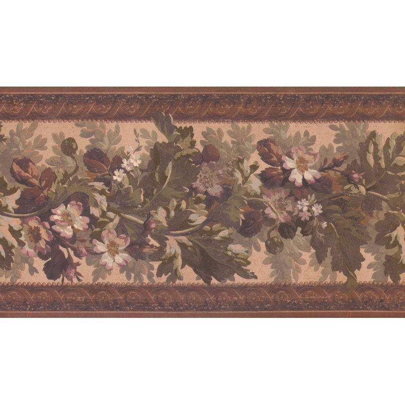 Floral Border, Beige