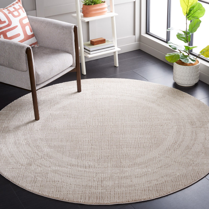Anneville Performance Abstract Rug, Round 6'7"