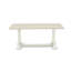 Ensemble de table 3 pièces comprenant une table de salle à manger et 2 bancs de table - Plateau en lin blanc et finition en lin brossé blanc-1409298500-1409298498-1409298501