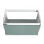 Meuble-lavabo mural flottant 36 po avec porte à fermeture en douceur, peu encombrant et design moderne pour les petites salles de bain