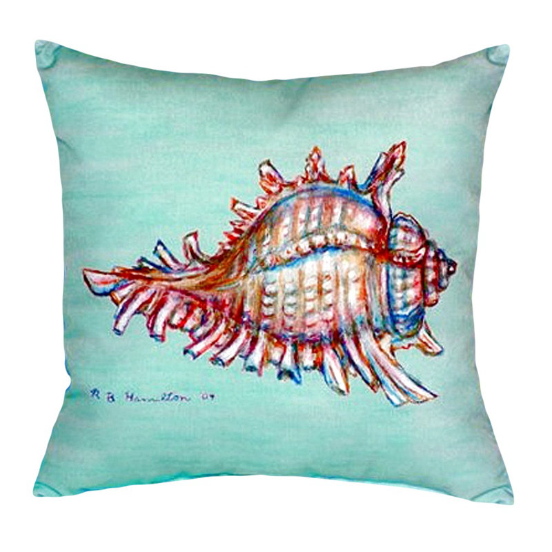 Housse et insert de coussin extérieur Conch, Bleu sarcelle