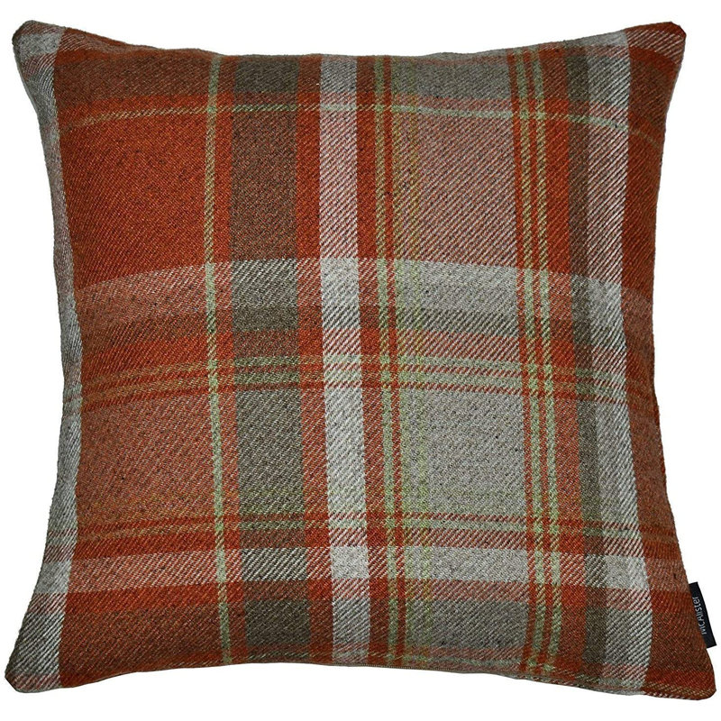 Plaid Wool Outdoor Reversible Pillow Cover