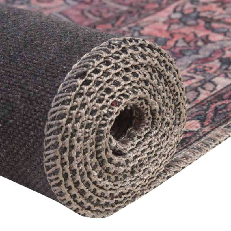 Tapis oriental beige / rose Guyer, Tapis de couloir 2 pi x 10 pi