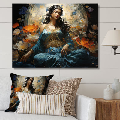 «Hindu Goddess», reproduction d'art sur toile, déesse de l'hindouisme Gayatris