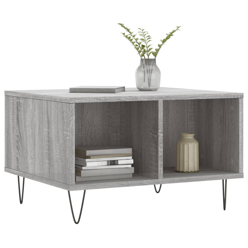 Caihe Coffee Table with Storage, Grey Sonoma