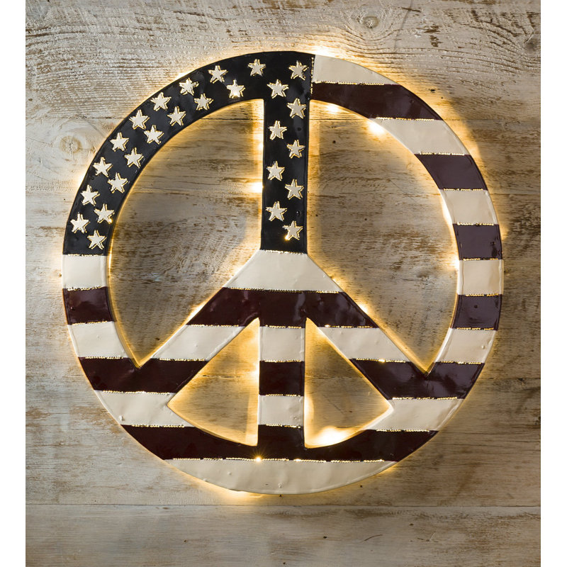 Décoration murale drapeau américain «Peace»