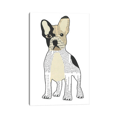 «French Bulldog» par Paper Cutz - impression sur toile tendue