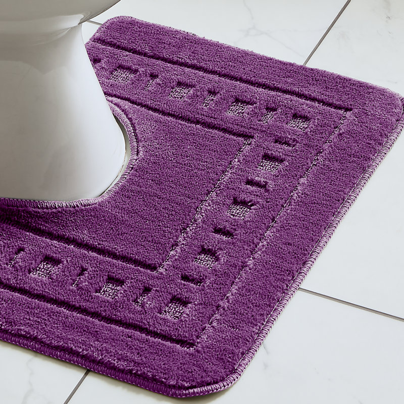 Armoni Bath Mat and Pedestal Set, Purple