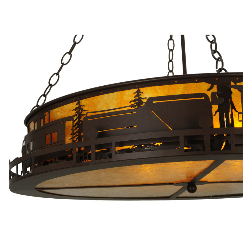 Lustre tambour à 4 lumières Train