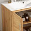 Meuble-lavabo classique avec lavabo en céramique Mid-Century et rangement spacieux