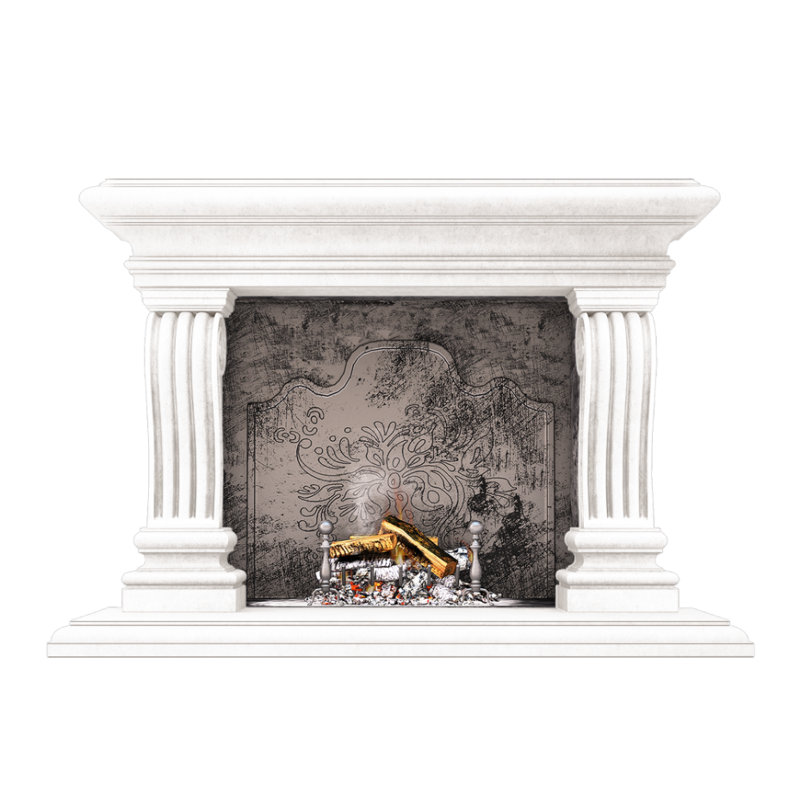 San Lazzaro Fireplace Surround, Smooth White