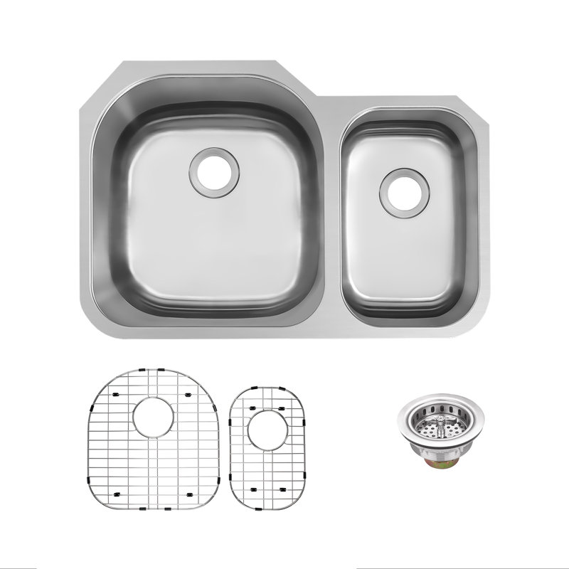 Undermount Double Bowl Stainless Steel Kitchen Sink
