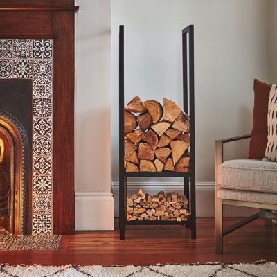 Tall Square Shelved Log Storage H120cm