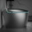 Unique Smart Toilet With Bidet Built In, Intelligent One Piece Toilet For Modern Bathroom, Auto Open/Close Seat, Foot Sensor, LED Display, Night Light, Warm Water & Dryer, Grey-118737806