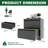 2 Drawer Lateral File Cabinet With Lock, Metal Lateral Filing Cabinet For Home Office, Steel Wide Horizontal Filing Cabinets For Letter/Legal/A4/F4 Hanging Files (Black)-939963385