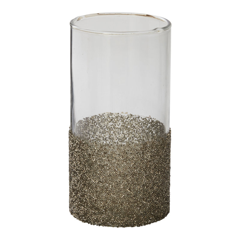 Vase de table en verre gris, H 7,5 po x l 4 po x P 4 po