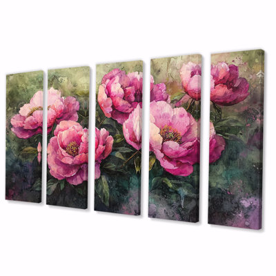 Jenkins - - Décoration murale pivoines - - Art mural traditionnel Tradi