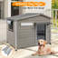 Niche pour chien d'extérieur, chenil en bois pour petits chiens, gris-1008378812