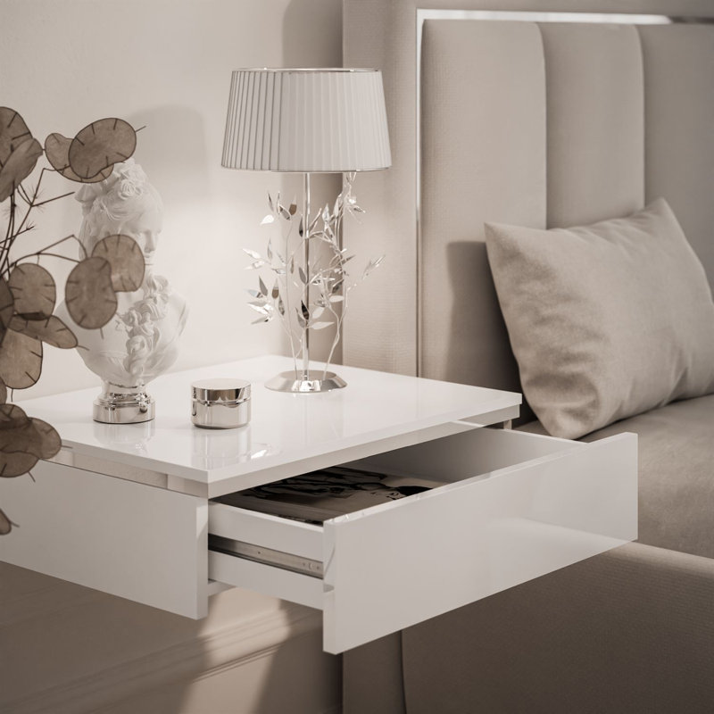48cm W Manufactured Wood Bedside Table