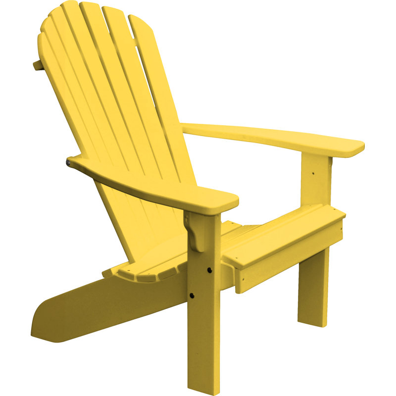 Chaise Adirondack en plastique Addilyn, Jaune citron