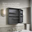 Maxstow™ Surface Mount Frameless Medicine Cabinet with 3 Adjustable Shelves-1516172476