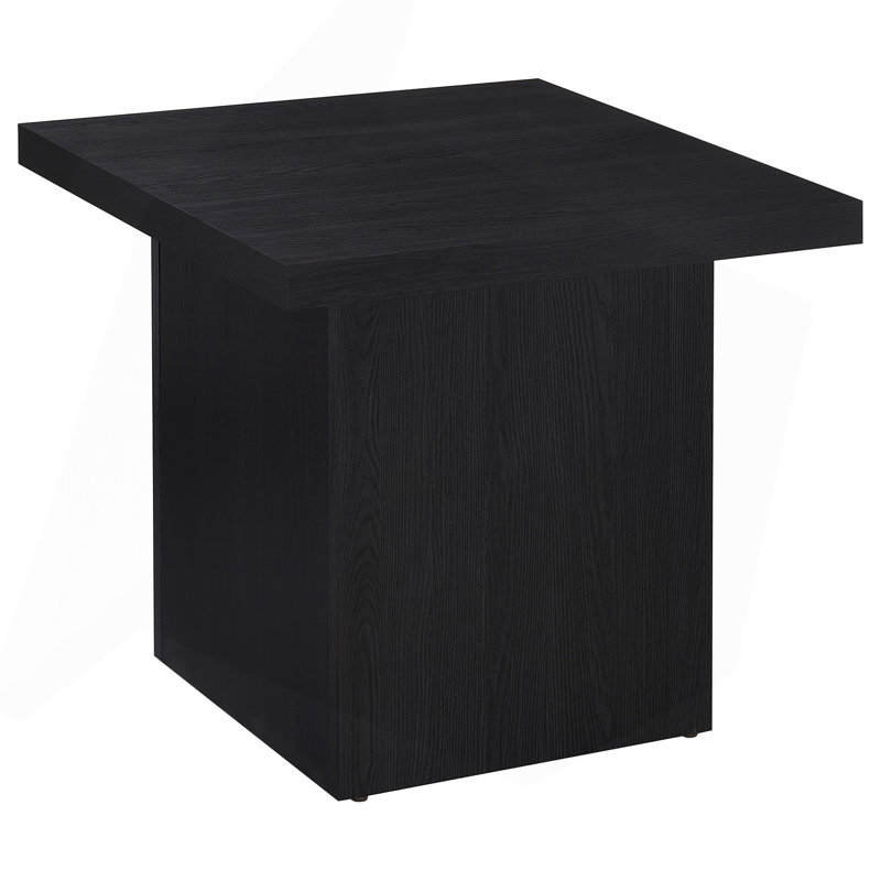 Exeter Black Square End Table, Black