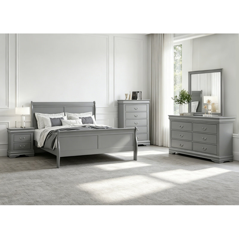 5 Piece Gillett, Gray, Queen