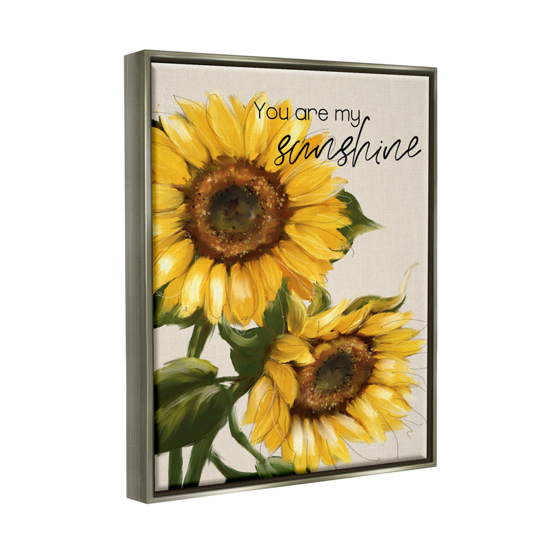 «You Are My Sunshine Vivid Sunflower Blossoms» par Conrad Knutsen - impression sur toile, H 31 po x l 25 po x P 1,7 po