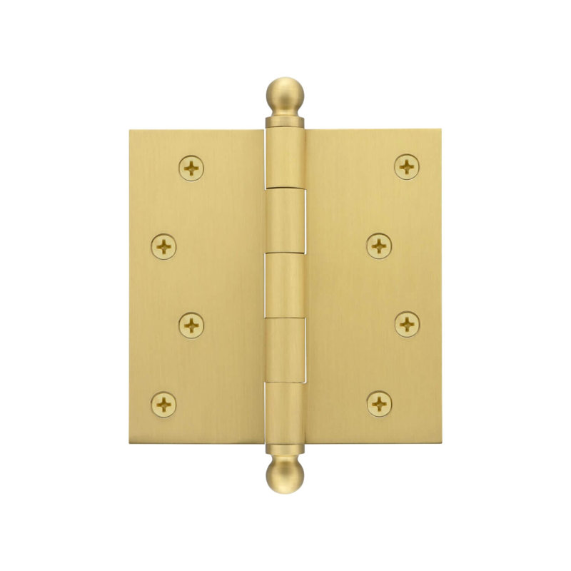 4'' x 4'' Brass Butt Bearing Hinge