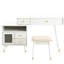31 coiffeuse avec 3 lumières à DEL, table de chevet coulissante et tabouret - idéale pour la vie