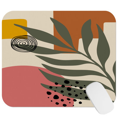 Botanical The Leaf I Plants Leaf Bohemian Gaming Cute Office Laptop Desk Pad Gift Mat Square Rectangle Non-Slip Mousepad