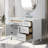 Tiosha 42" Single Bathroom Vanity In White With Engineered Stone Top