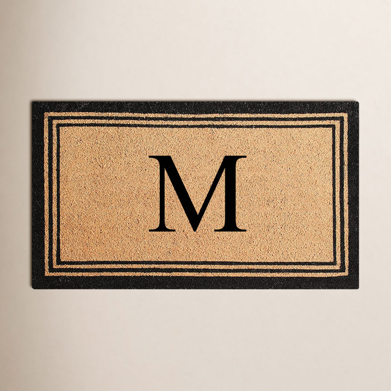 DeHond Pure Natural Coir Non-Slip Outdoor Door Mat, 24" X 39", M