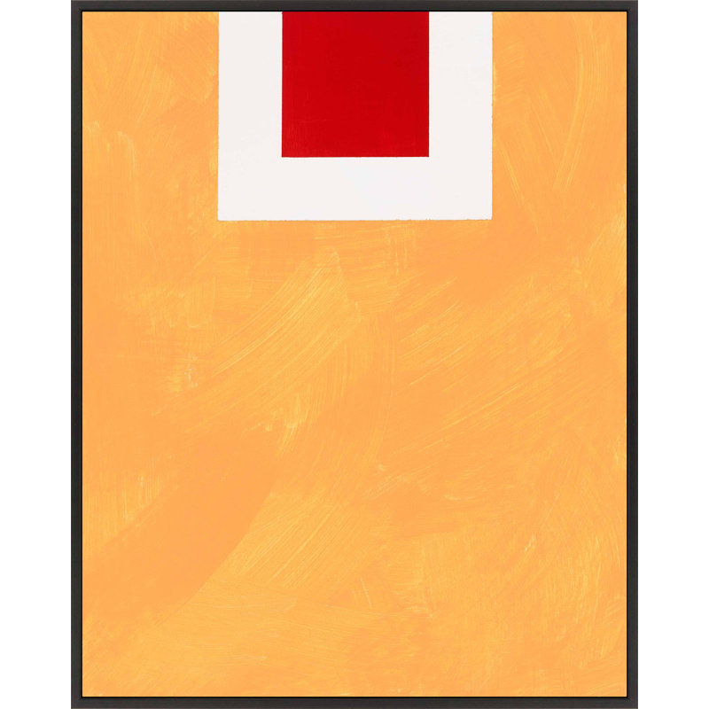 " Square Sunrise " by Robert Kamnatnik, Black Framed Canvas, 38" H x 30" W x 1.38" D