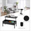 Table basse à plateau relevable moderne 39 "avec compartiment de rangement caché pour le salon