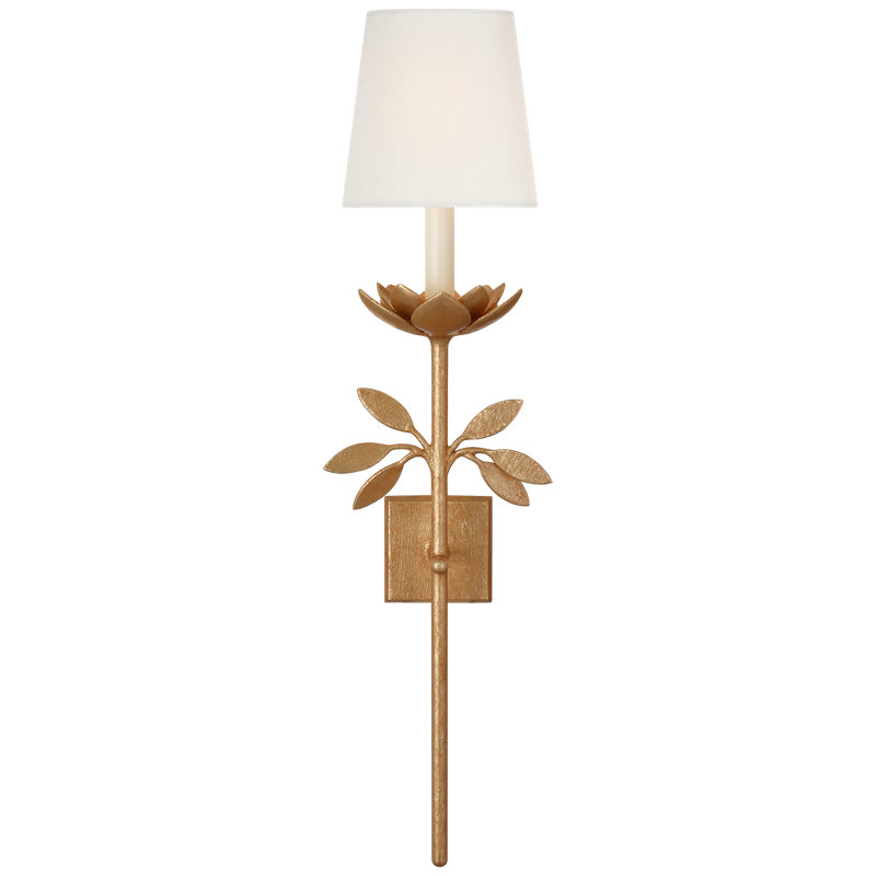 Julie Neill 1 - Light Armed Sconce, Antique Gold Leaf