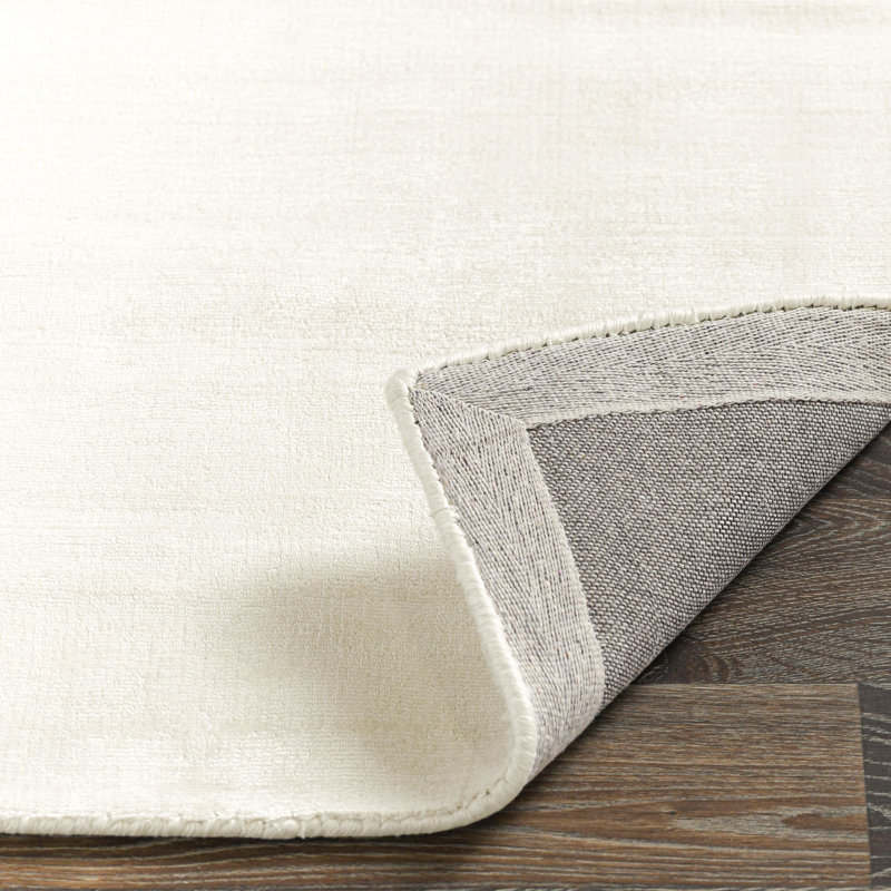 Berlin Distressed Handwoven Fabric Area Accent Rug, Rectangle 10' x 14', Ivory