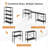 2 Pcs Foldable Storage Shelves Adjustable Collapsible Organizer Rack With Wheels