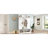 Modern All-in-One Hall Tree with Adjustable Shelves, Classic Arched Farmhouse Storage Bench with Dual Side Cabinets-129768495
