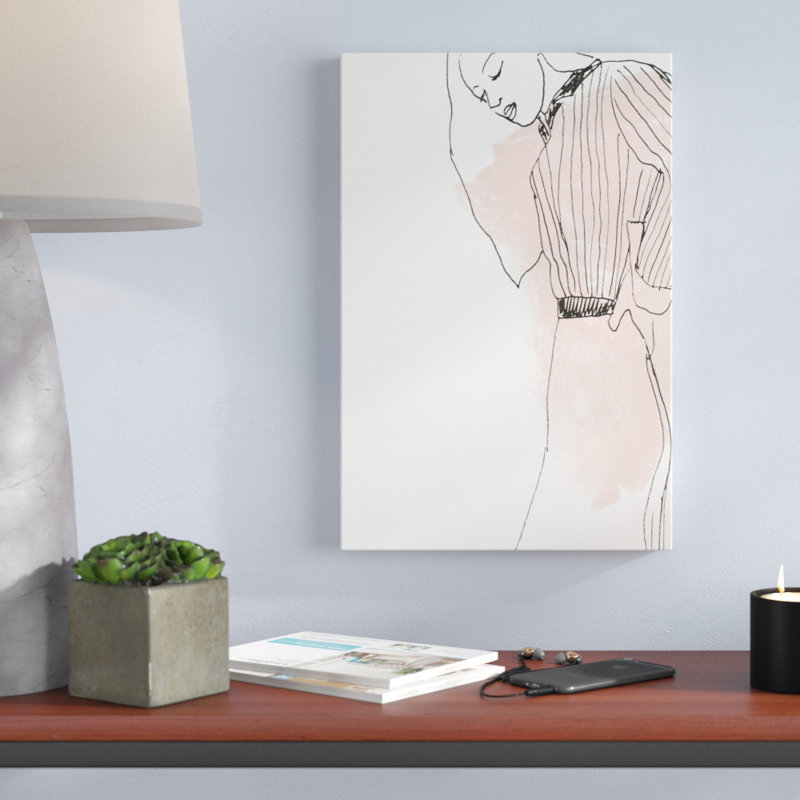 Fashion Sketches IV by June Erica Vess - Painting Print, Wrapped Canvas, 46cm H x 30cm W