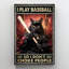 «I Play Baseball So I Dont Choke People», impression sur toile tendue-215797063