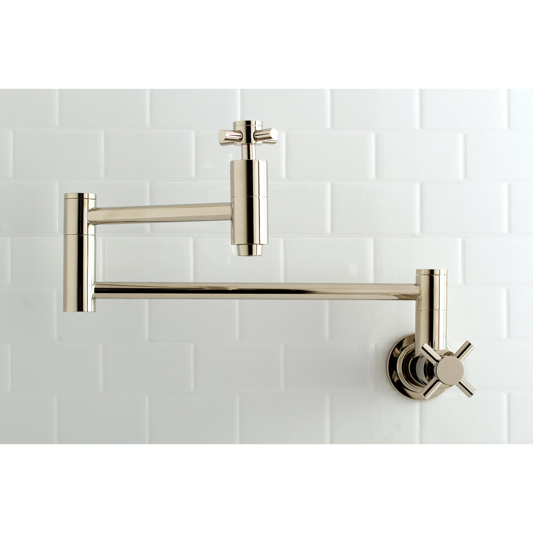 Kingston Brass Concord Two-Handle 1-Hole Wall Mount Pot Filler Faucet Kingston Brass 
