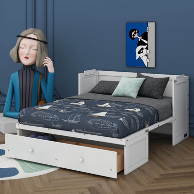Murphy Bed Featuring Built-In Storage Drawers