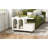 Mobile End Table With Lockable Wheels, Cream Style Side Table With Storage Drawer, 11.8Inch Narrow Nightstand With Multi-Layer Storage, Living Room-1079416349