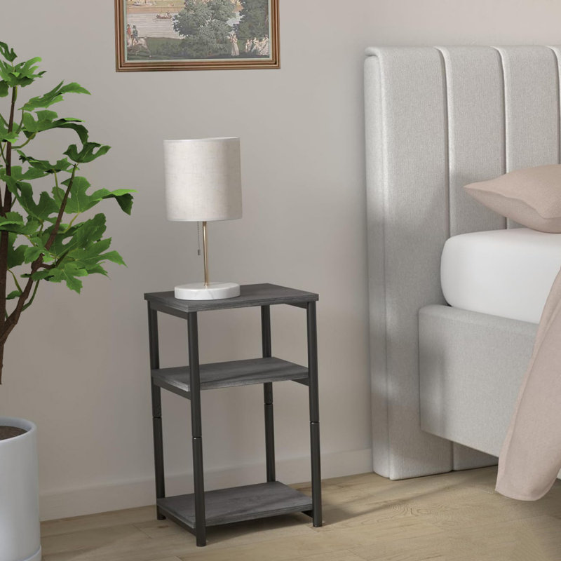 Side Table, Misty Gray, Black