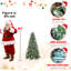 Arbre de Noël 4 pi avec 747 pointes, baies et pommes de pin - Branches PE + PVC enneigées, conception à charnières pour une installation facile, support en métal robuste - Décoration d'arbre de Noël naturelle-1062664768