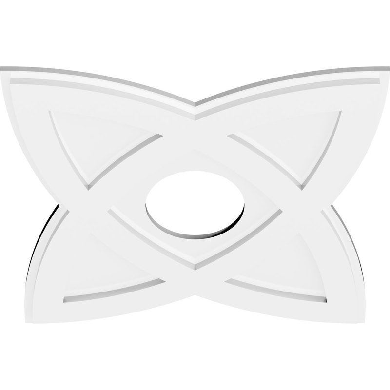 Médaillon de plafond contemporain en PVC de qualité architecturale Cosmo, H 1 po x l 22 po x P 22 po