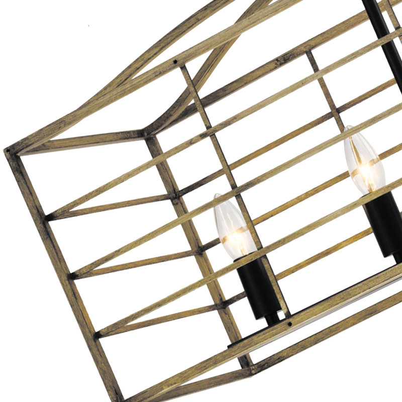 Luminaire suspendu noir / brun clair à 5 lumières l 33,1 po Empris