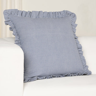 Birch Lane Mini Check Ruffled Accent Pillow